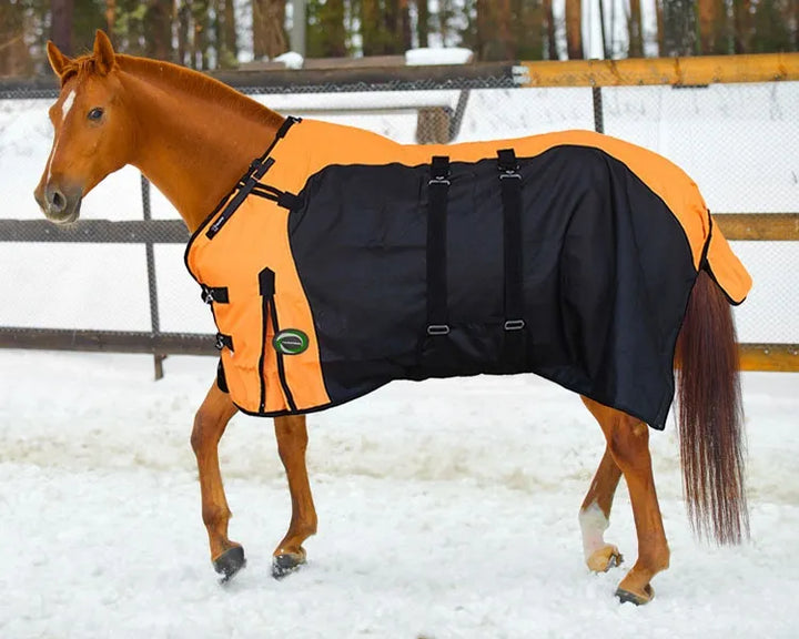 Epic Turnout Blanket 1200D Heavy Weight Orange and Black