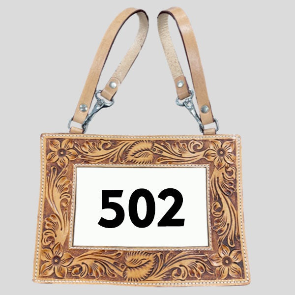 Leather Number Holder for Horse Show