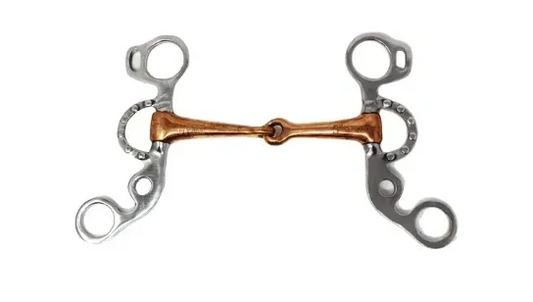 Single Jointed Copper Mouth Snaffle Studded