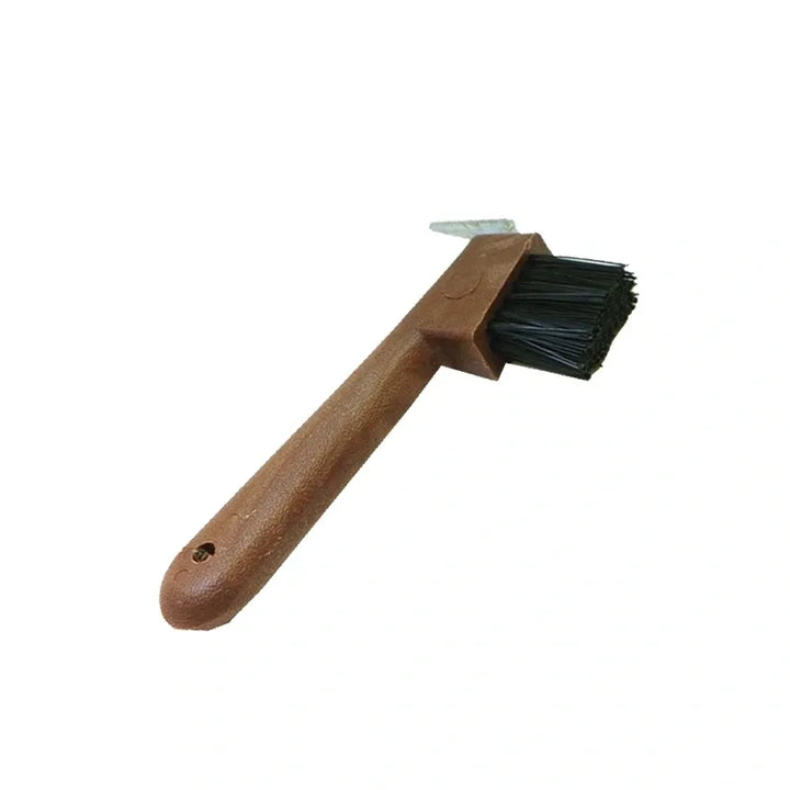 Hoof Pick with Brush and Metal Pick 7"