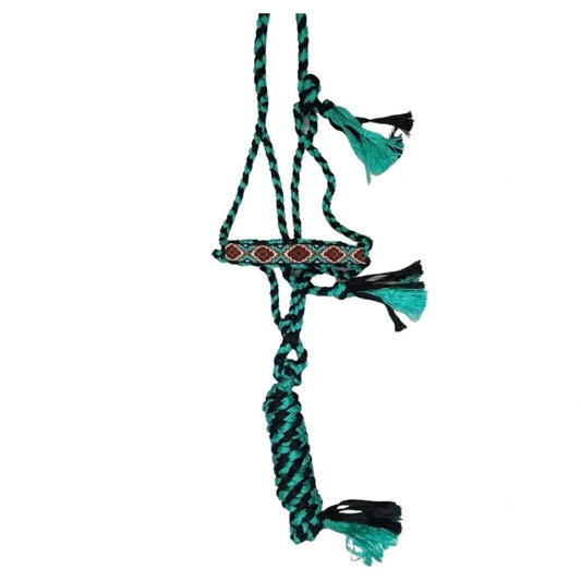 Mule Tape Halter, 10' Lead Rope, Beaded Nose Band