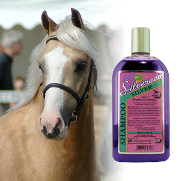 Horse Brightening & Whitening Shampoo for Coat, Mane & Tail by Silverado