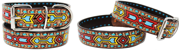 Puppy Collar Rhinestone Crystal Western Cow Leather 