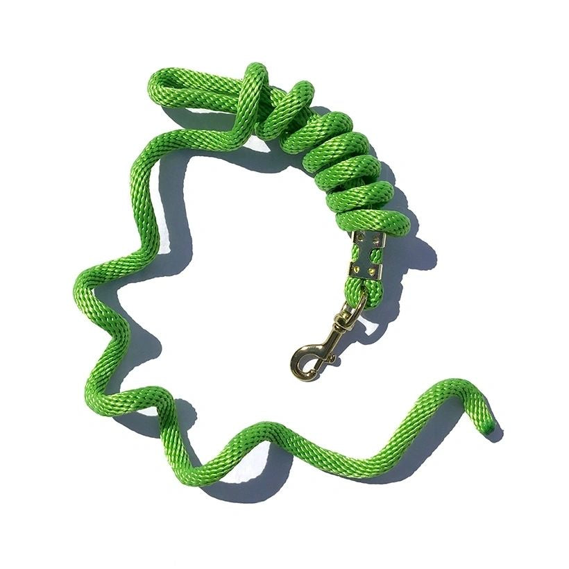 5/8" x 9' Poly Lead Rope, Brass Plated Bolt Snap, Solid Colors
