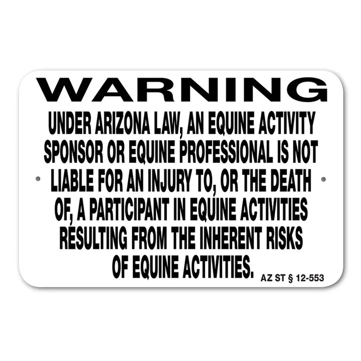 Equine Liability Signs A - G