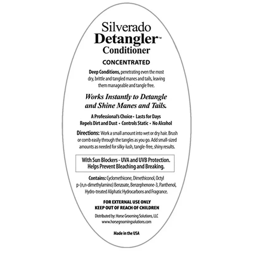 Horse Detangler Conditioner for Coat, Mane & Tail by Silverado