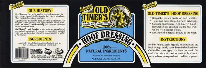 Horse Hoof Dressing Conditioner by Old Timer’s Hoof Dressing #OTEHF32BR