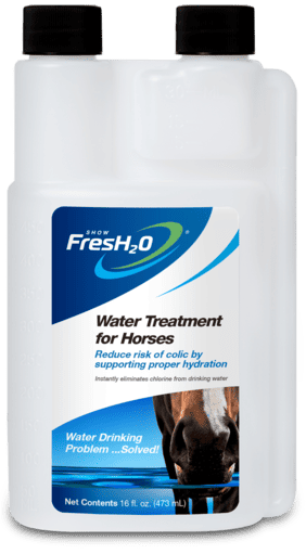 Show FresH2O Equine Water Treatment Bottle, Eliminate Chlorine in Drinking Water, Reduce Risk of Colic by Supporting Hydration, Easy Use