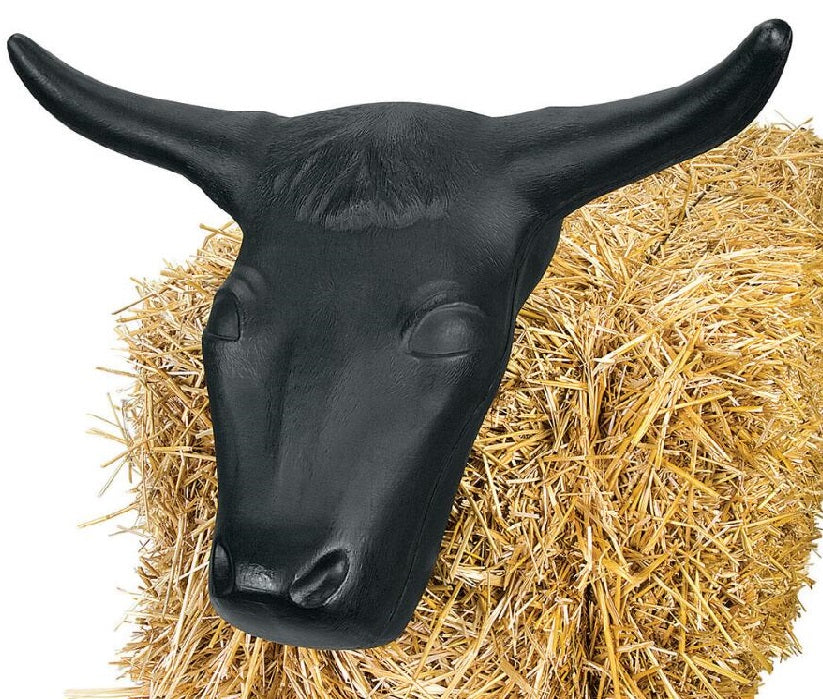 Professional Roping Training Head - Steer Head, Black, 2 Metal Bale Sp
