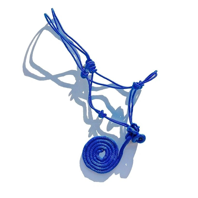 Rope Halter 5/16" with 5/8" x 8 ft Removable Lead, Solid Colors