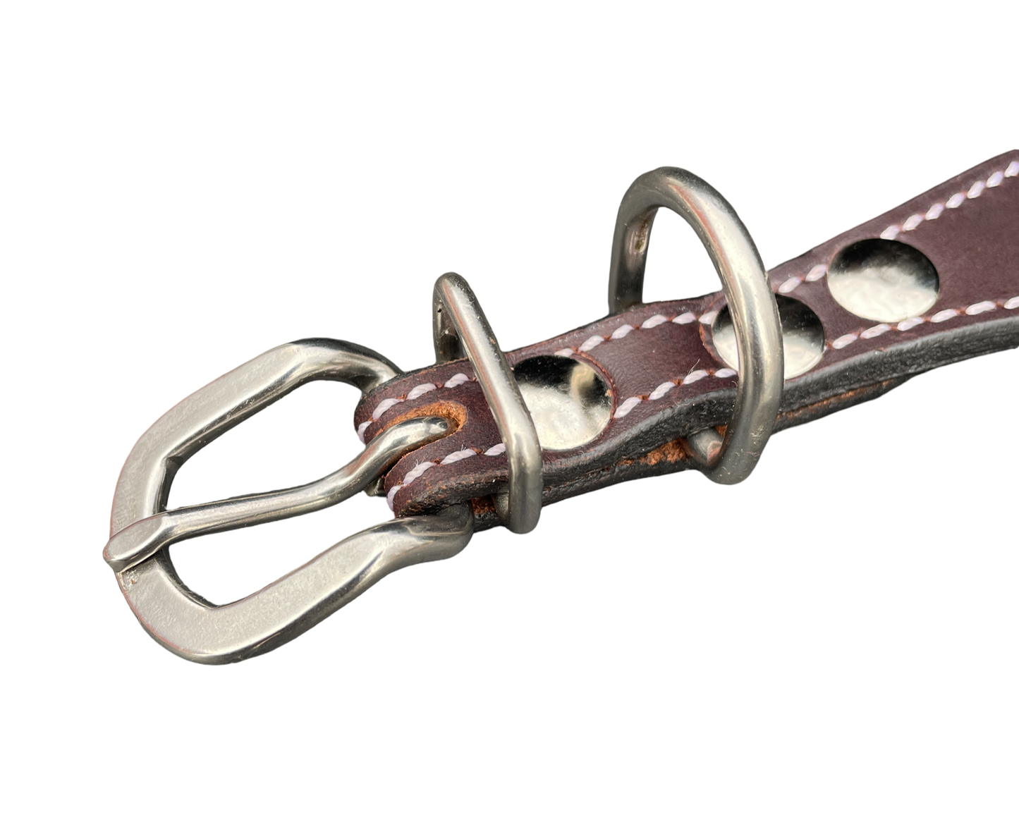 Epic Padded Leather Dog Collar with Beaded Design E